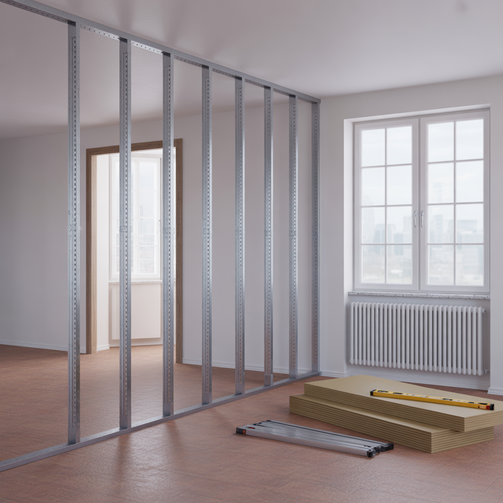 montera innervagg med stalreglar guide till matt ljud och br