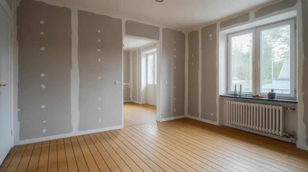 inv ndig ombyggnad med nya mellanv ggar och ekparkett i tureberg sollentuna