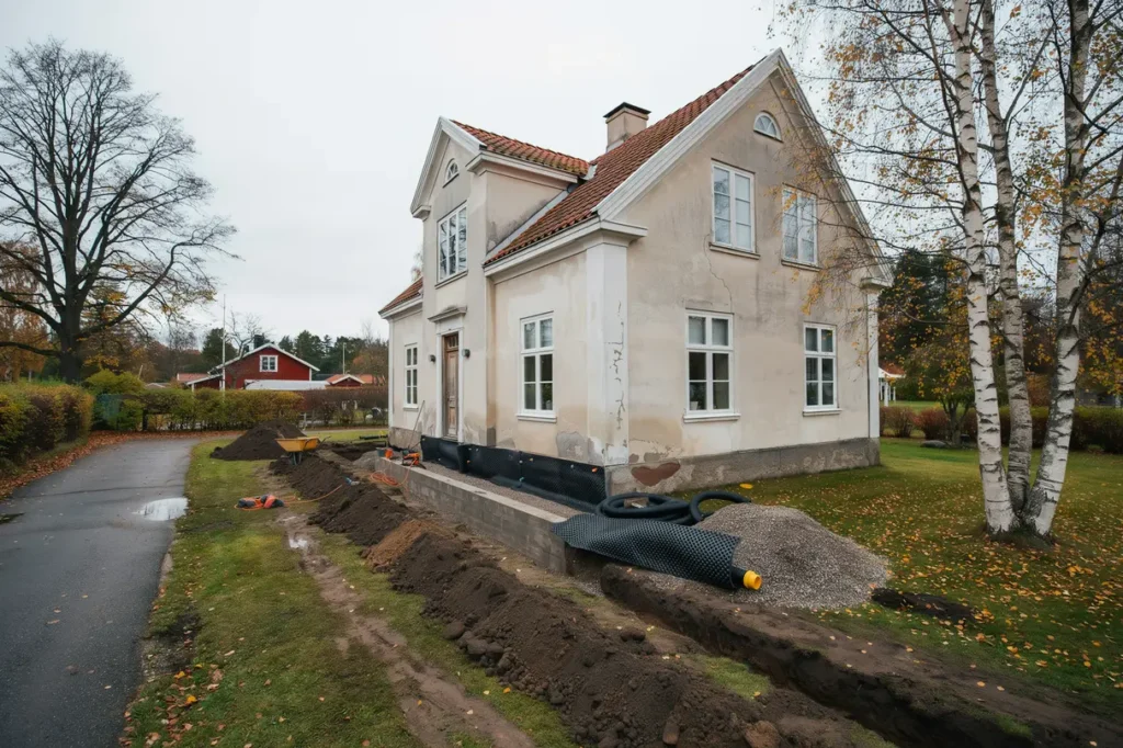 dr nera huset i r tt tid tecken arbetsg ng och kostnad f r villa gare